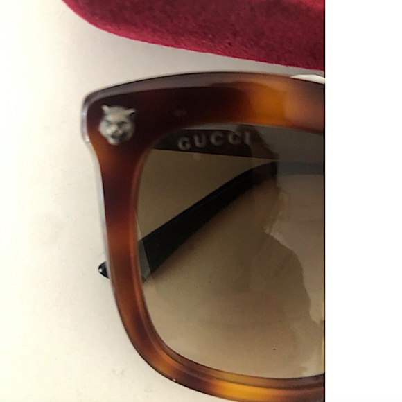 Gucci Sunglasses GG0217S 002 Havana Silver Brown main image 6